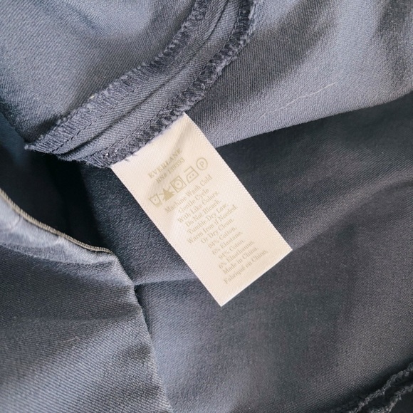 Everlane Midnight Blue women’s Trousers Pants Size 6 Elastic Waistband‎ Slim Fit - Picture 8 of 8